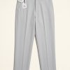 Men's Light Grey Formal Straight-Leg Trousers
